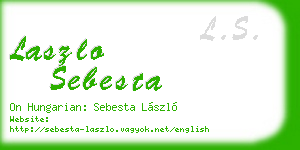 laszlo sebesta business card