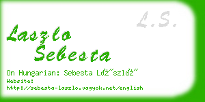 laszlo sebesta business card